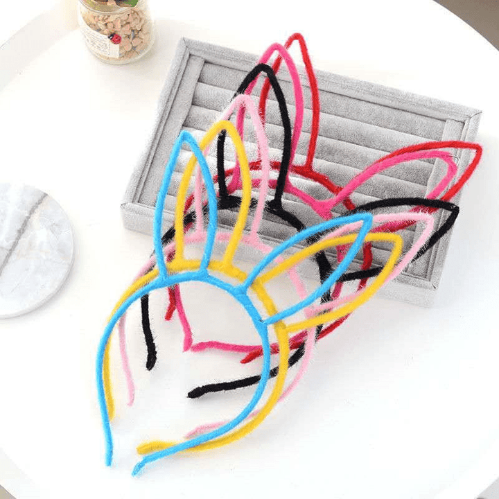 Colorful Luminous Plush Cat Ear Headband Headdress Children'S Toy