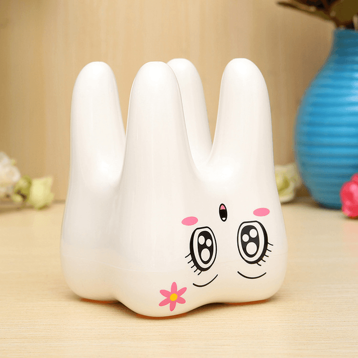 4 Holes Smily Face Toothbrush Holder Rack Cartoon Design Toothbrush Bracket