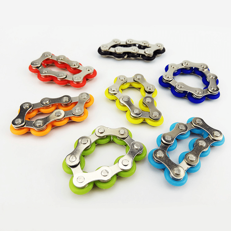 Key Ring Fidget American Fingertip Gyro Key Ring Chain Buckle Relief Pressure Decompression Chain