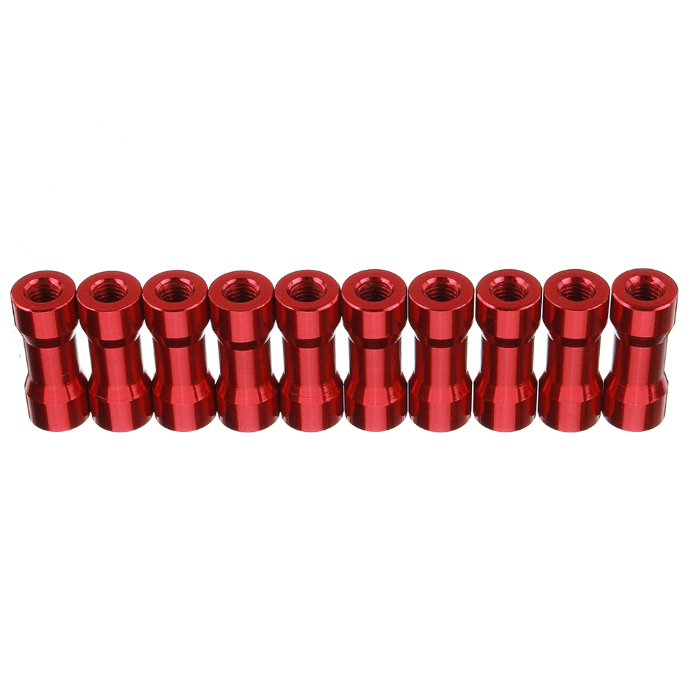 Suleve M3AS10 10Pcs M3 10Mm Aluminum Alloy Standoff Spacer round Column Multicolor Smooth Surface