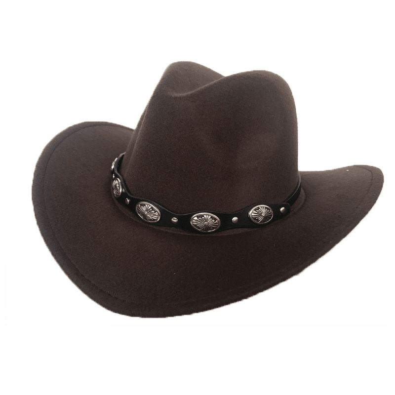 Punk Style Cowboy Hats and Felt for Men and Women