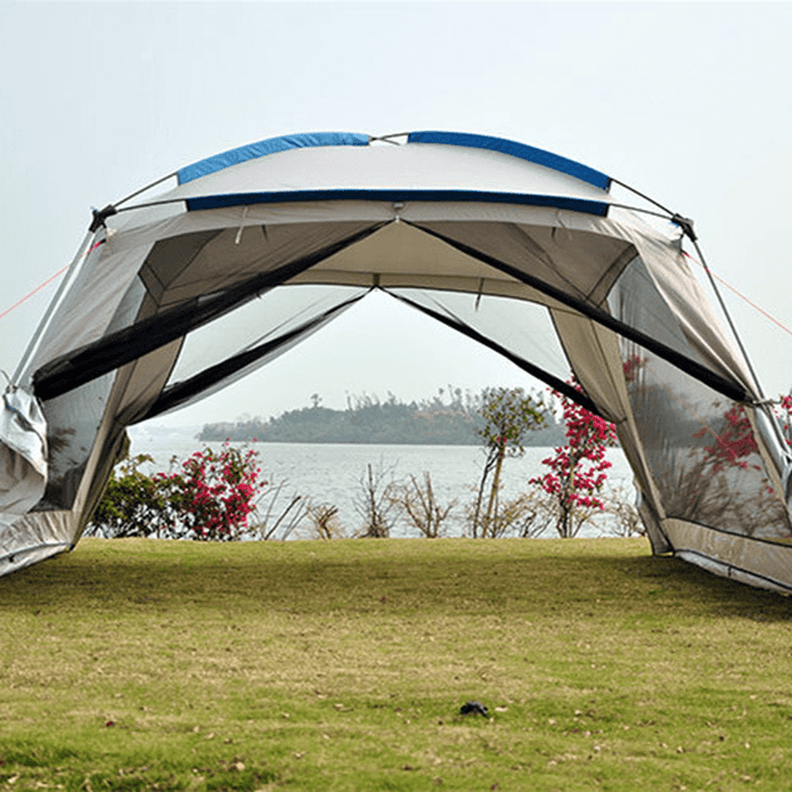 360*360*220Cm Ultralight Large Canopy Windproof Waterproof Sun Shelter Outdoor 6-10 Person - MRSLM