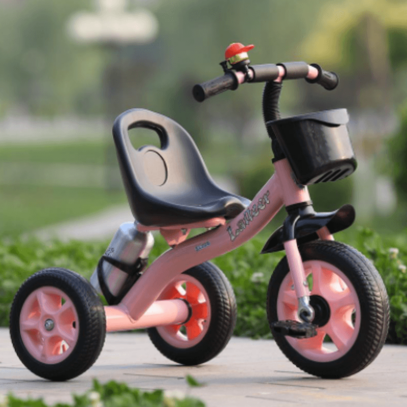 Laiteer 3 Wheel Kids Pedal Adjustable Tricycle for Aged 2-6 Children Toddler Balance Bike Balance Training with BasketÔºÜLarge Axle Wheel Gifts