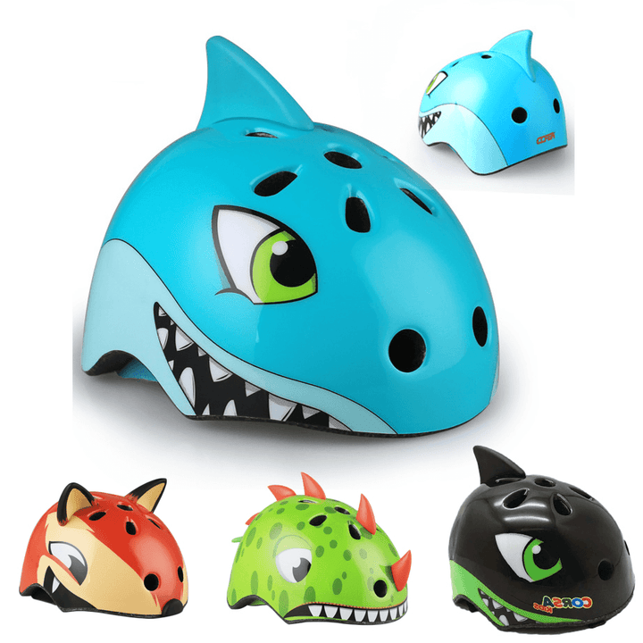 CORSA Kids Cartoon Bicycle Helmet Children Sport Roller Skating Riding Balance Car Helmet Head Protective Gears