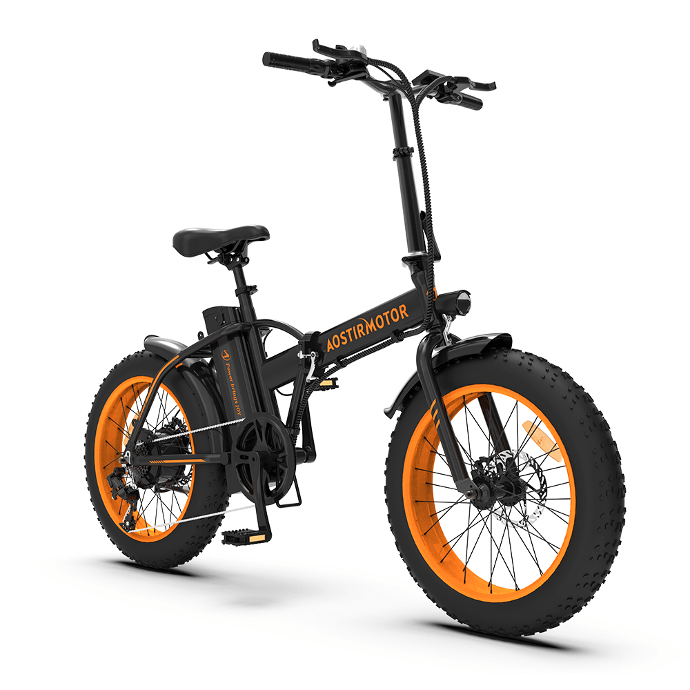 [US DIRECT] AOSTIRMOTOR A20 Electric Bike 20Inch 500W 36V 13Ah 40Km/H Max Speed 25-35Km Mileage 120Kg Max Load Mountain Fat Tire Electric Bicycle