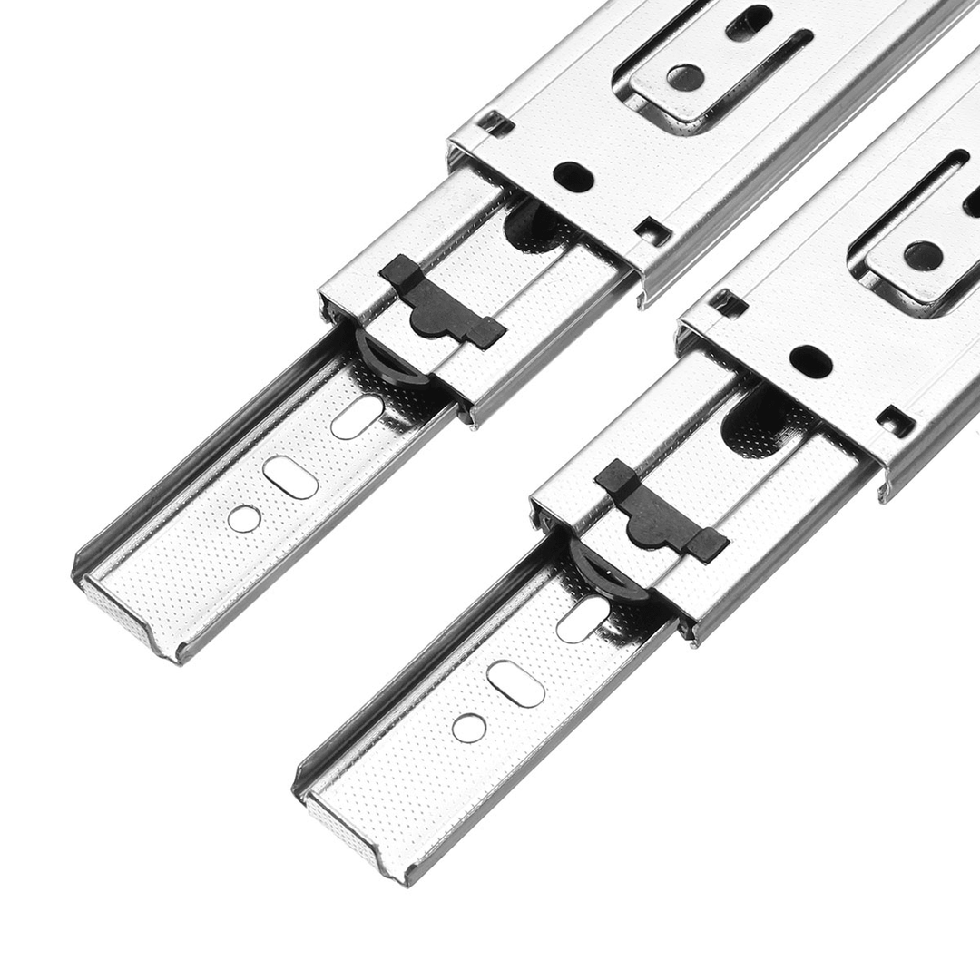 2Pcs Wide Ball Bearing Slide Rail Cabinet Drawer Runners Slider Long 200Mm