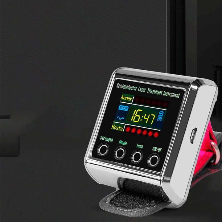 Laser Wrist Therapy Machine Low Frequency Diabetes Hypertension Cholesterol Treatment Diode LLLT Watch Laser Therapy Machine