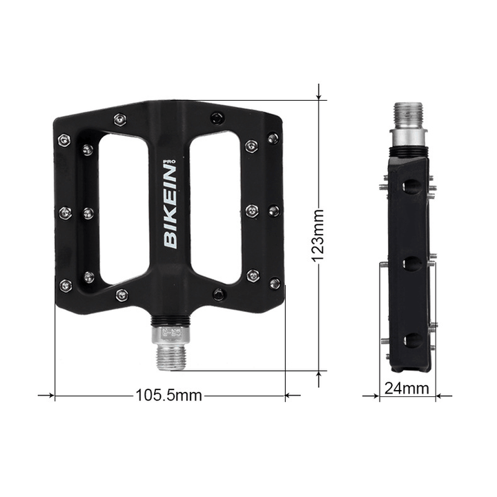 BIKEIN Mountain Bike Pedals Nylon Fiber Bearing Pedals Oudoor Cycling Antiskid Bike Pedals