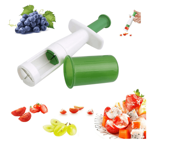 1PC Slicer Grape Small Tomato Slicer for Salad Kitchen Infant Food Supplement Tool ABS Stainless Steel Fruit Slicing Tool