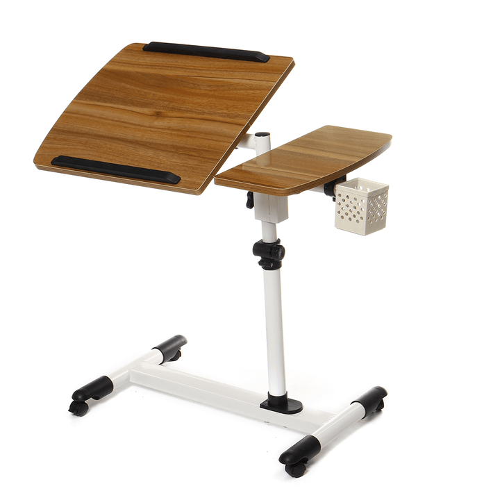 360 Degrees Adjustable Angle & Height Rolling Notebook Laptop Desk Stand over Bed Sofa Table