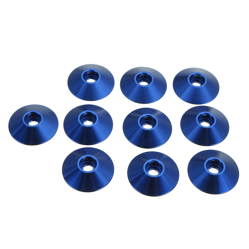 Suleve‚Ñ¢ M3AN10 10Pcs M3 Cap Head Screw Cup Washer Extra Large Gasket Aluminum Alloy Multicolor - MRSLM