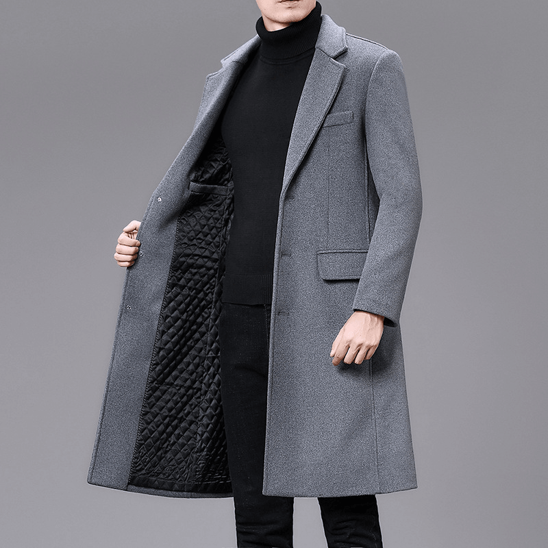 Men Casual plus Cotton Long Coat