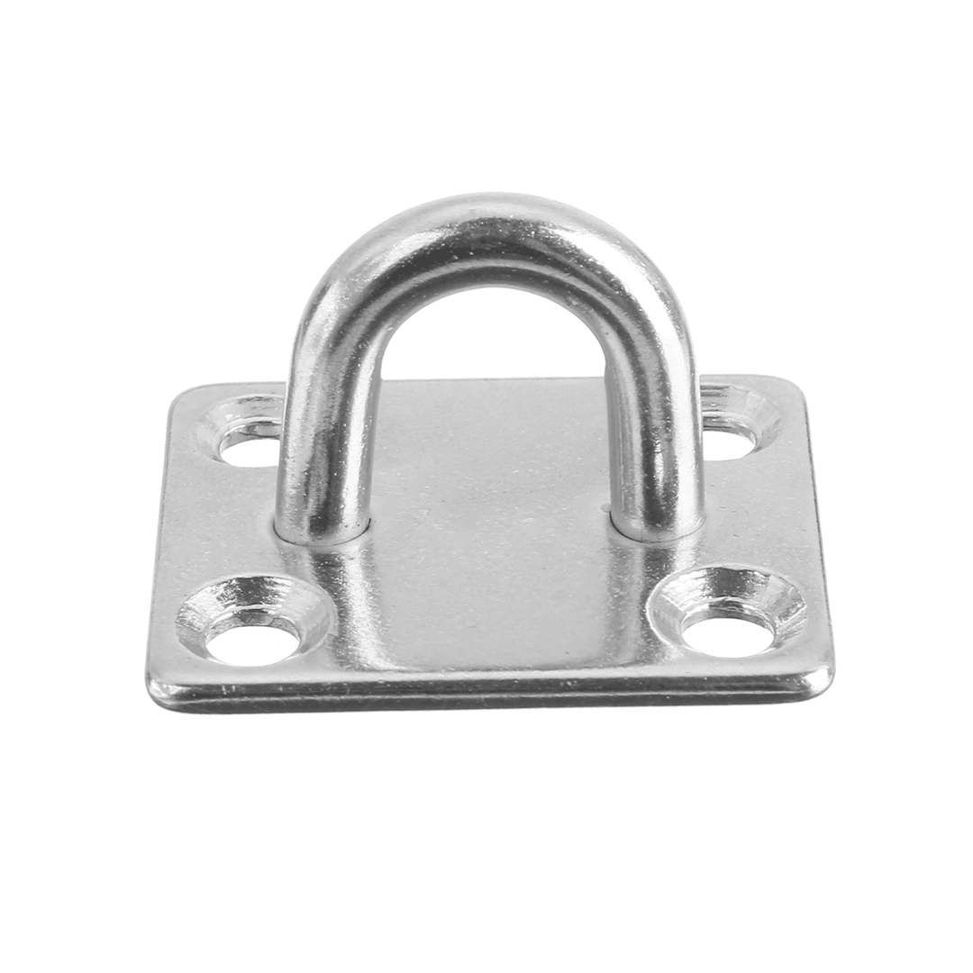 5PCS 304 Stainless Steel Pad Eye Plate Marine Boat Hardware Hook M5 Heavy Duty