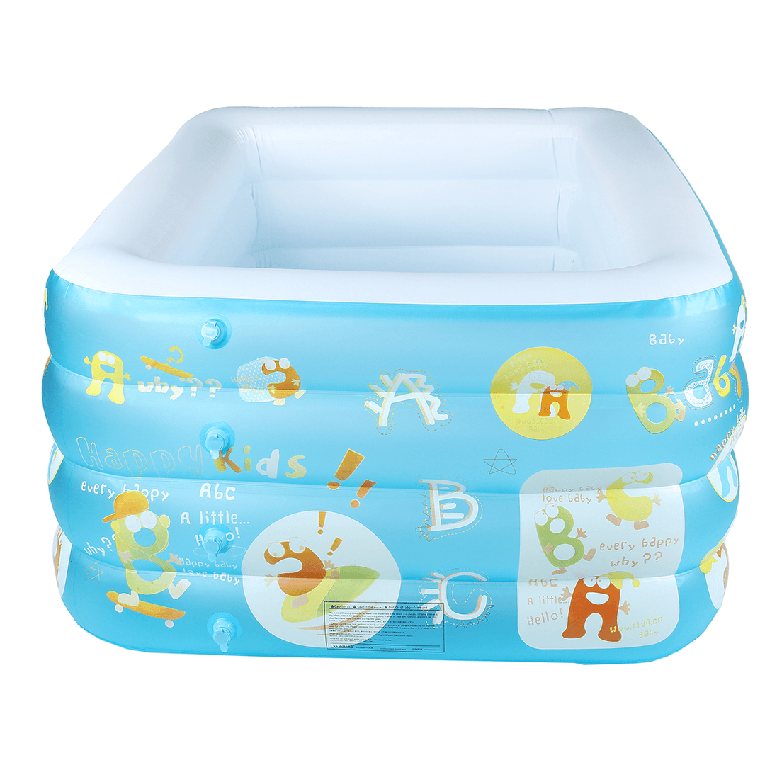 47/59/71 Inch 4-Layer Inflatable Swimming Pool Baby Bathtub with 19Pcs Accessories