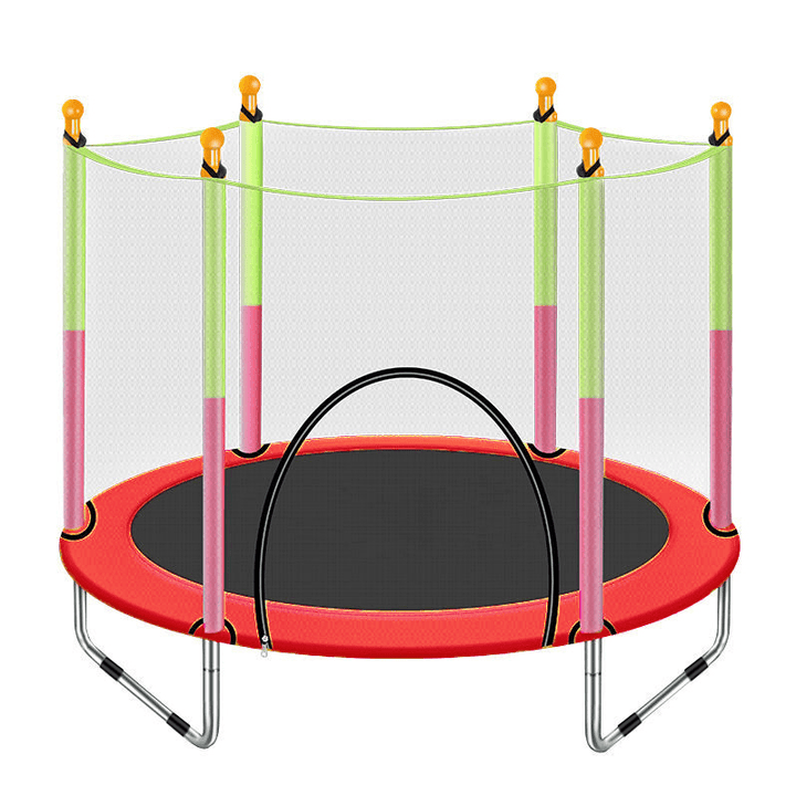 Kids Trampoline with Enclosure Safety Net Jumping Mat Spring Cover Padding