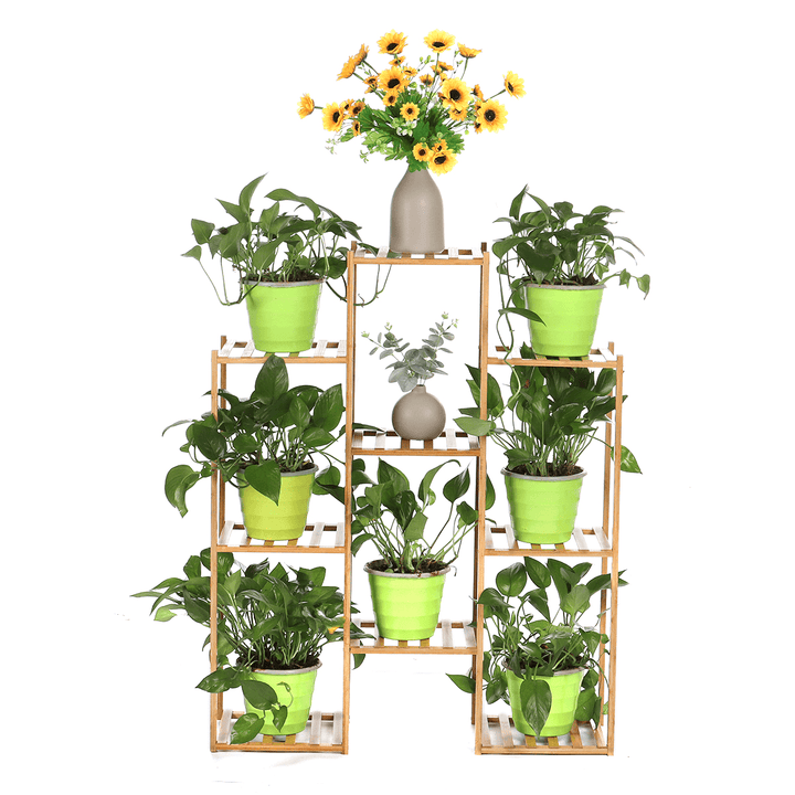 Multi-Layer Plant Shelve Floor-Standing Potted Plant Rack Thicken Batten Breathable Material for Garden Sets - MRSLM