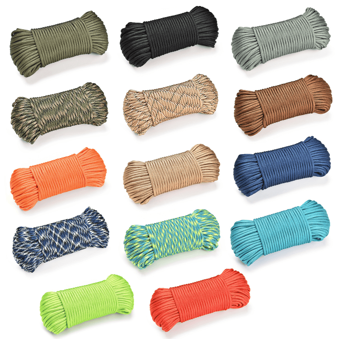 31M/Roll Multifunctional 10 Strand Cores Paracord Dia.4Mm Outdoor Camping Hiking Climbing Survival Parachute Cord Lanyard Tent Rope Clothesline