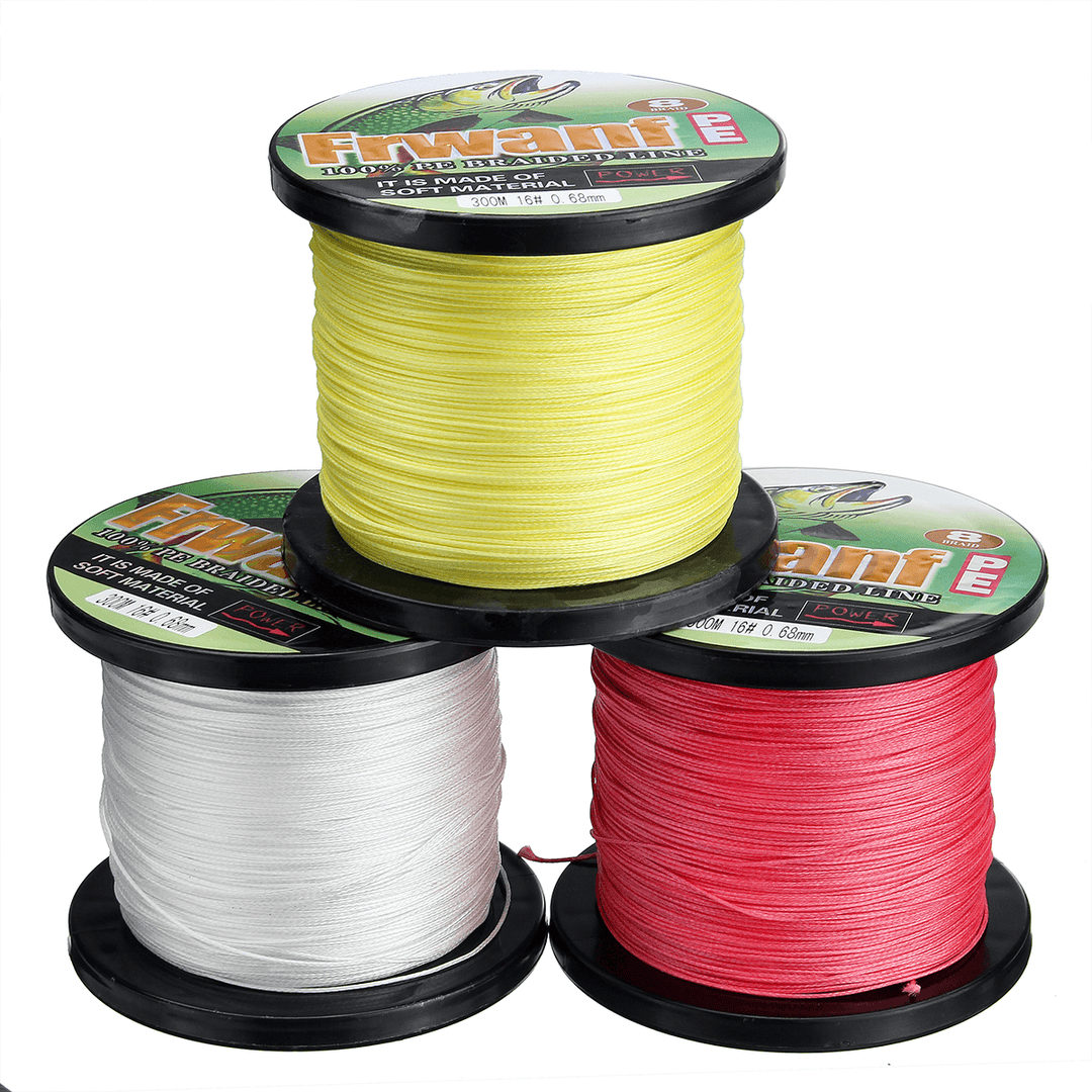 PE Braid Line 300M 8 Strands Braided Fishing Line Multicolor Super Power Fishing Line