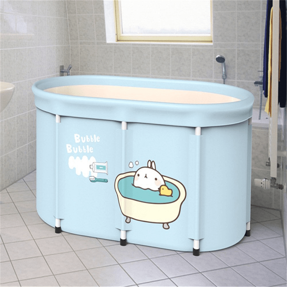 Portable Adult Thickened Folding Bathtub Household Large Bathtub Steaming Room Sauna Bath Barrel with Lid - MRSLM