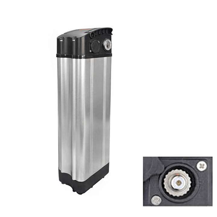 E-Bike Battery Case Aluminum Alloy DC Charging Port Battery Holder Case E-Bike Accessories without Battery - MRSLM