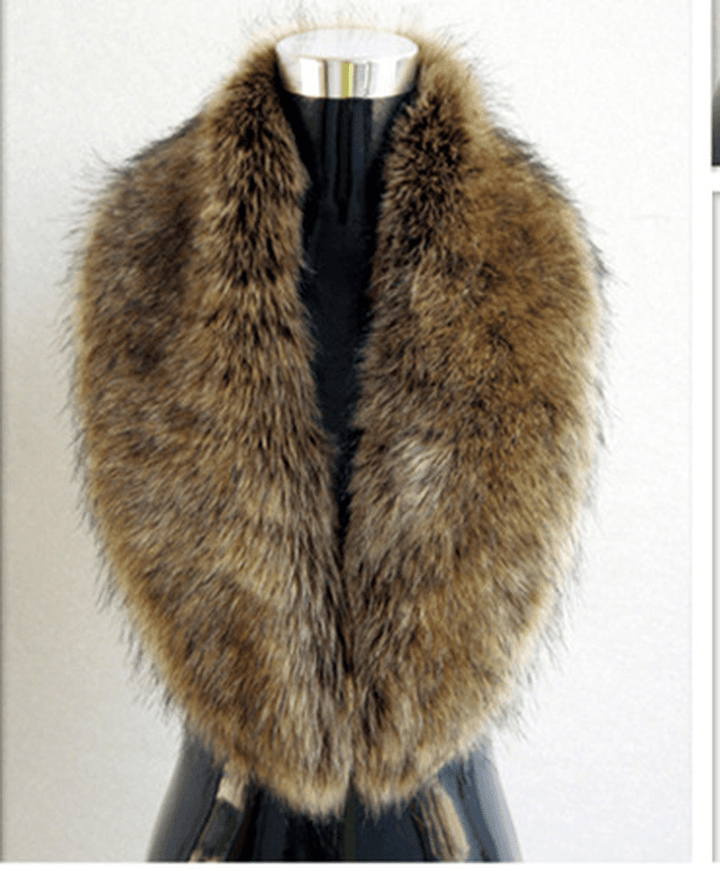 Faux Fox Fur Ladies Shawl Big Fur Collar Scarf