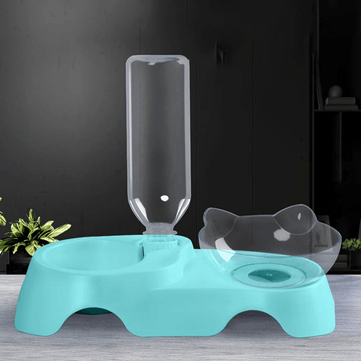 15 Degree Raised Pet Bowls Cats Food Water Feeder Plastic Tilted Elevated Bowl for Pets Care