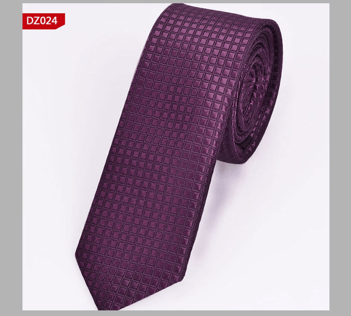 British Style Polyester Yarn Dyed Male 5Cm Narrow Tie