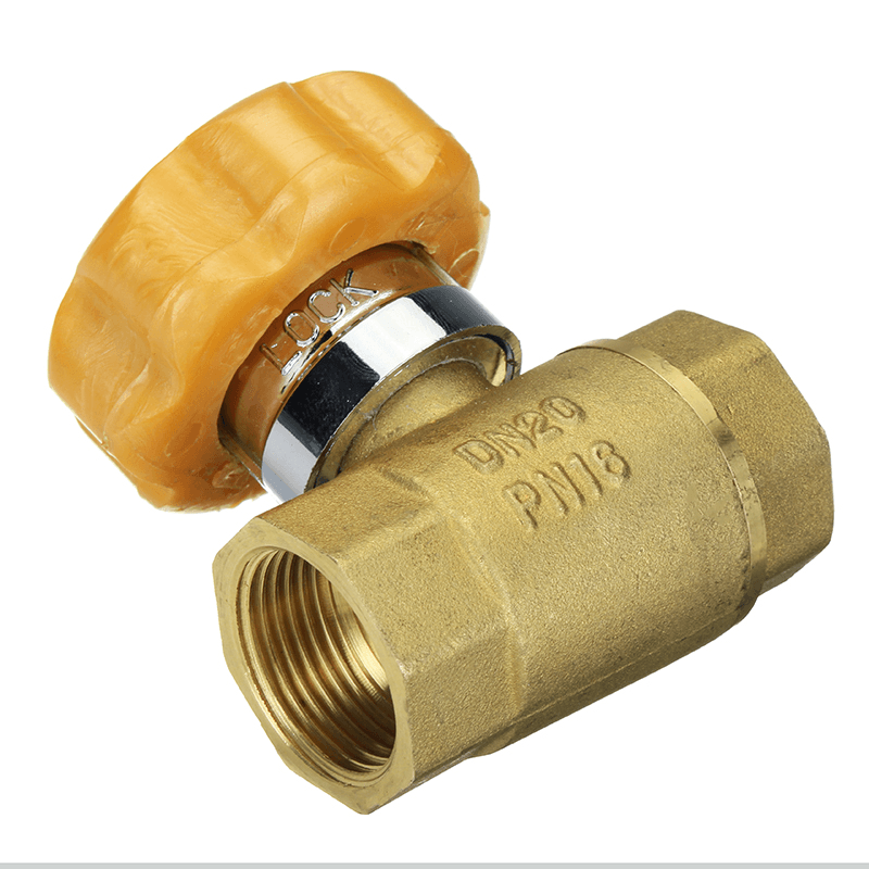 TMOK DN20 DN25 DN32 Magnetic Anti-Theft Brass Ball Valves with Key Valve for Heating Installation