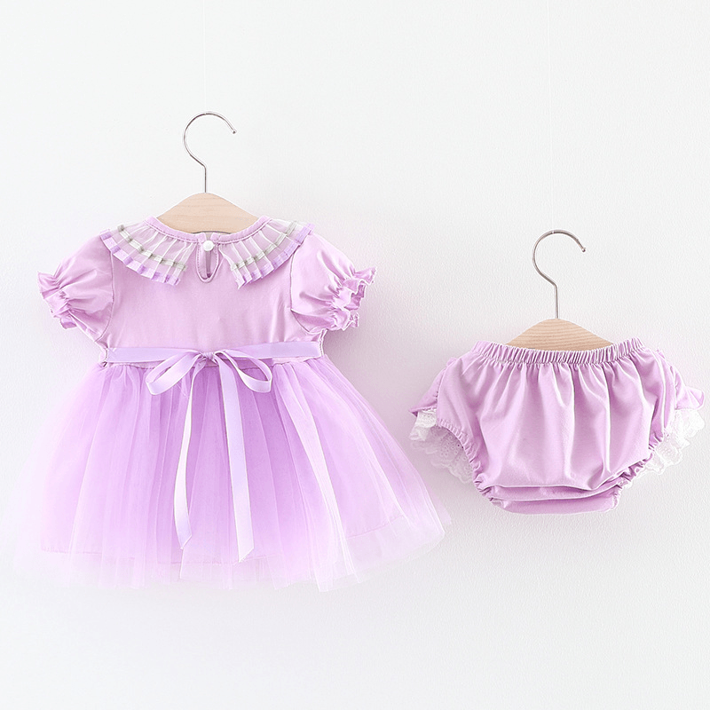 Female Baby Dress, Girls Summer Short Sleeved Princess Skirt, Infant Children'S Wear 0-1-2-3 Half Year Old 782