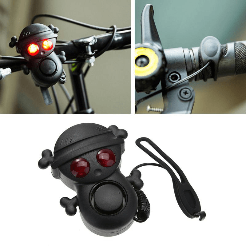 XANES WB01 Bicycle Electric Horn High Decibel 120Db Bell with Warning Light AAA Battery Multi-Tone Waterproof