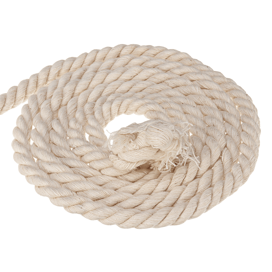 Cotton Rope 8Mm Natural Beige Twisted Cord DIY Craft Macrame Handmake String 45M Decorations