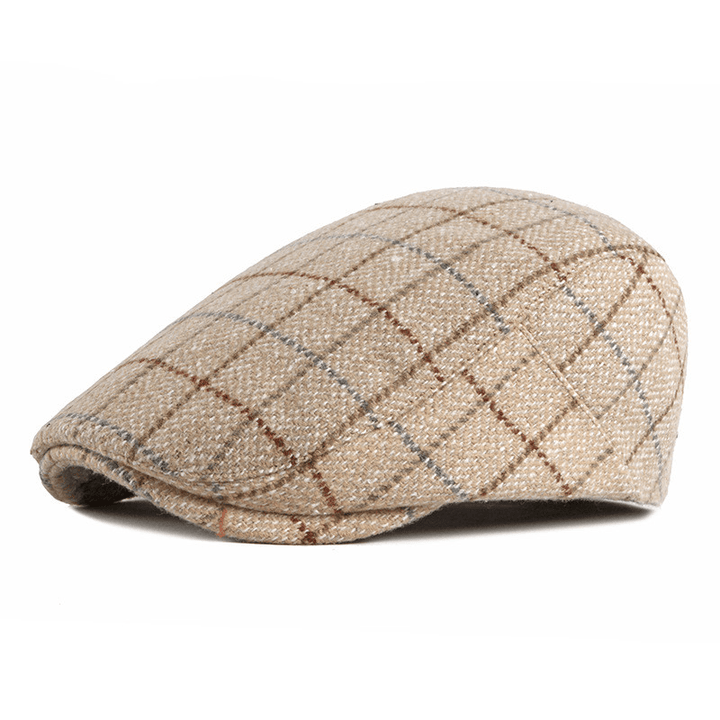 Men British Retro Duck Tide Check Hat