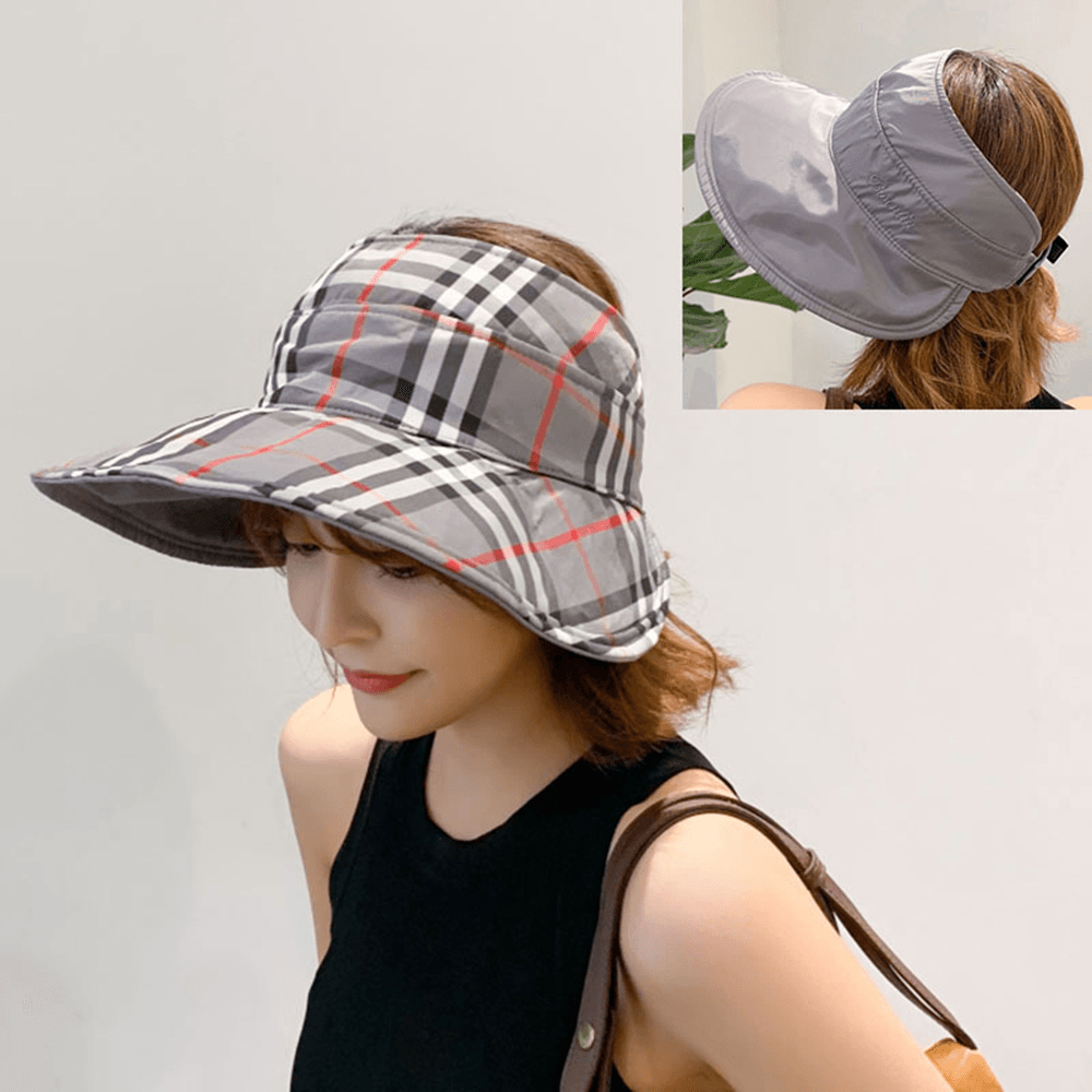 Double-Sided Multi-Purpose Lattice Top Hat Cover Face Anti-Uv Cap