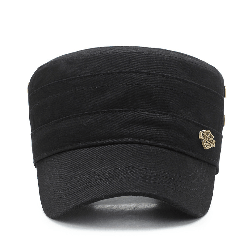 Winter Baseball Sun Hat Flat Top Military Cap