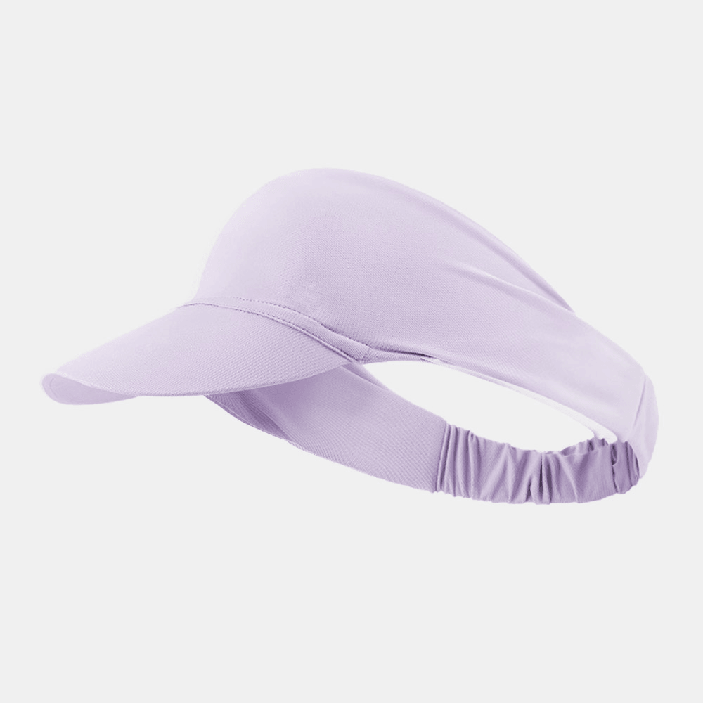 Women Ice Silk High Elastic Solid Striped Floral Pattern Sweat-Absorbent Sunscreen Empty Top Hat Baseball Cap - MRSLM