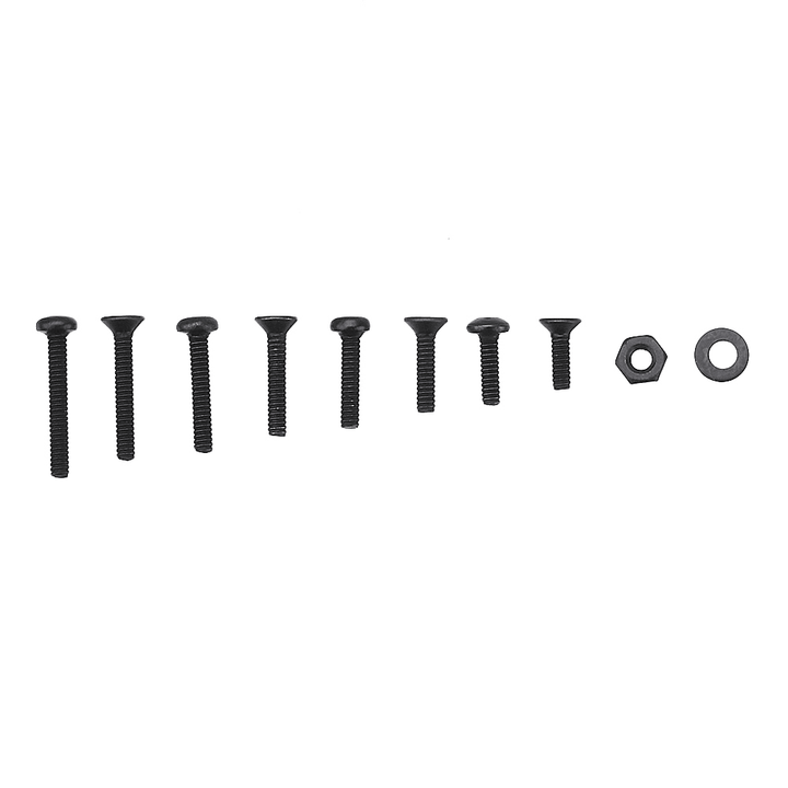 Suleve‚Ñ¢ M2CH4 480Pcs M2 Hex Socket Button&Flat Head Screw Carbon Steel Bolt Nut Assortment