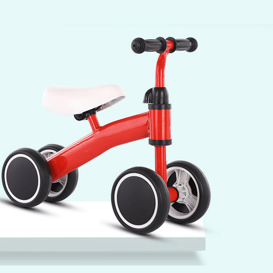 4 Wheel Toddler Kids' Tricycle Baby Kids Push Scooter Walker Bicycle for Balance Training for 18 Mouths to 2/3/4/5 Year Old Boys&Girls