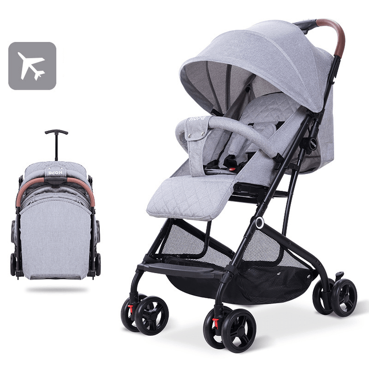 Foldable Portable Baby Stroller with Shock Absorbers Can Dide or Lie Down, Lightweight Kids Pushchairs for 0-3 Years Old Toddles