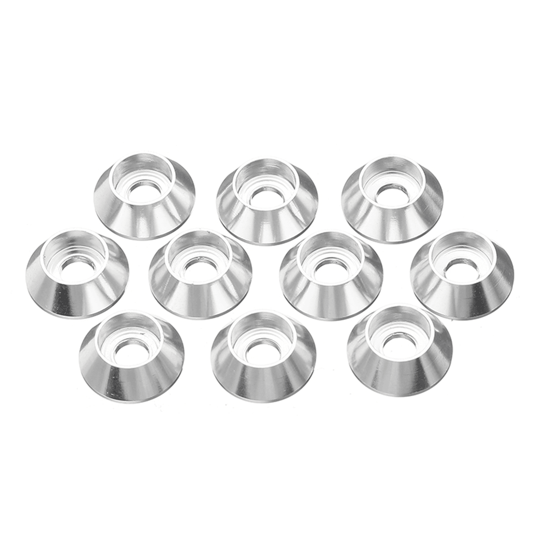 Suleve‚Ñ¢ M6AN1 10Pcs M6 Cup Head Hex Screw Gasket Washer Nuts Aluminum Alloy Multicolor