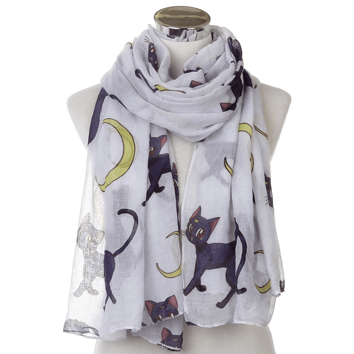 New Fashion Oversized Soft White Cat Moon Long