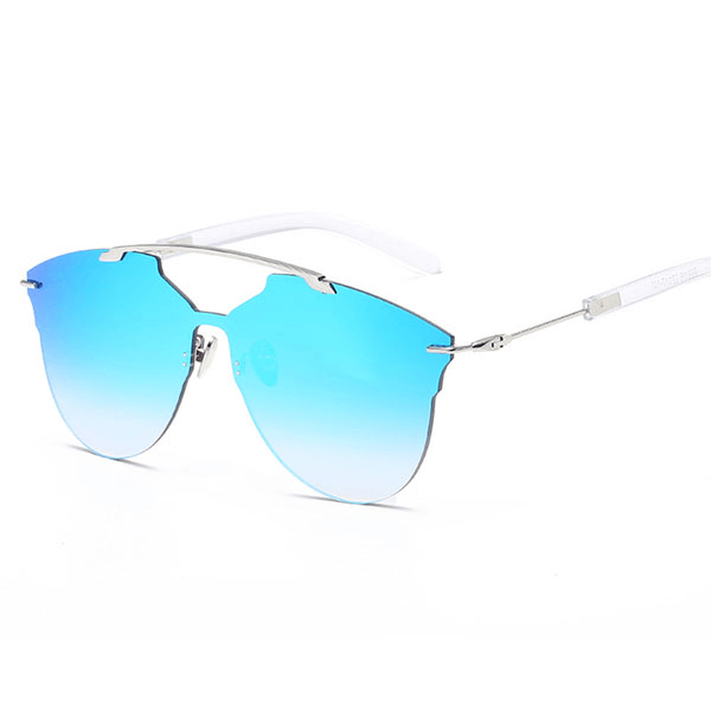 Men Women Thin Metal Frame Sunglasses Casual Outdoor Anti-Uv HD Eyeglaases