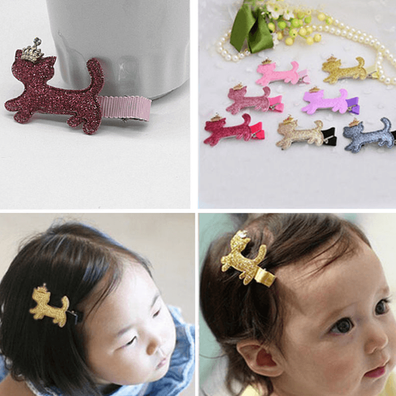 5 Unids Popular Cute CAT Crown Accesorios De Pelo Clip Horquillas Cabeza De Flor Del Desgaste Haarspeldjes Voor Meisjes