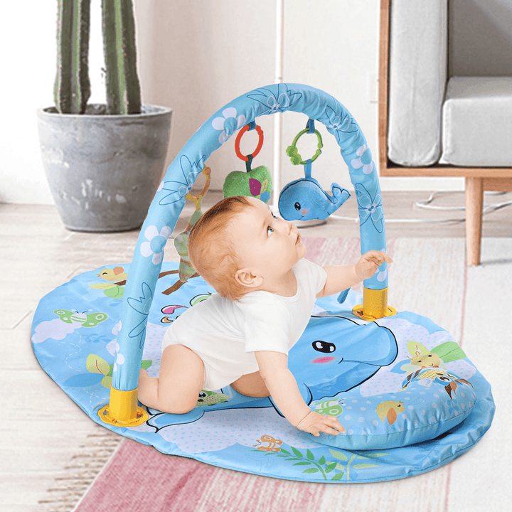 Baby Gym Play Mat Educational Rack Toys Baby Gym Mat with Music Lights Infant Fitness Carpet Gift for Kids