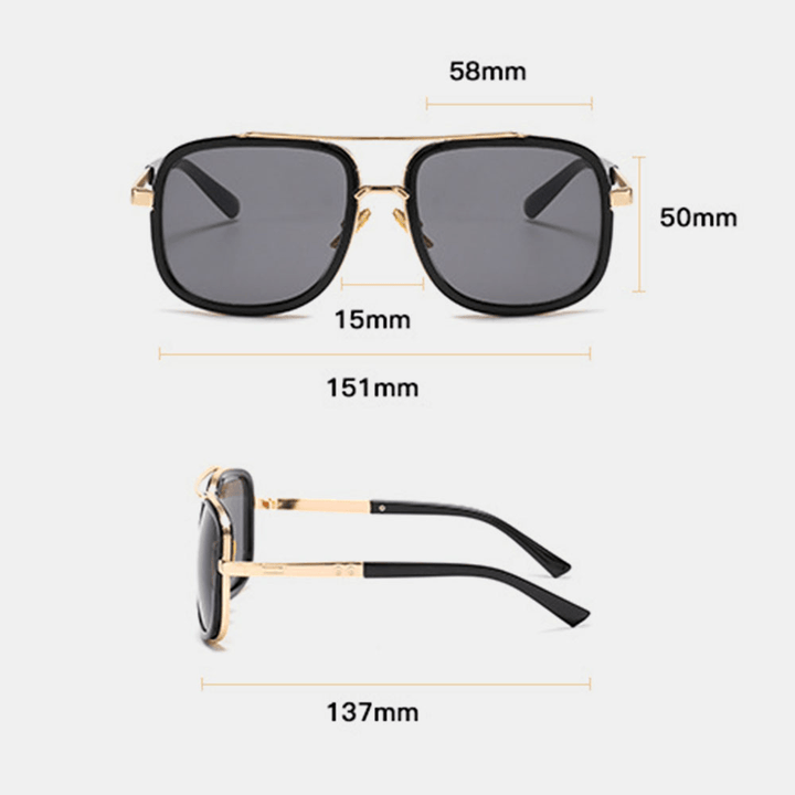 Men Fashion Casual Thick Frame Outdoor Travel UV Protection Sunglasses