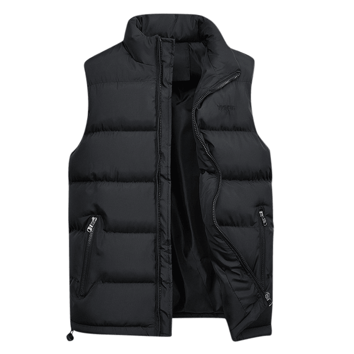 Mens down Cotton Padded Casual Thick Vest Coats