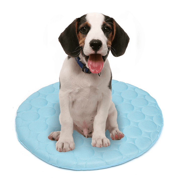 42R/50R Pet Dog Cat Soft Summer Chilly Cooling Mat Cold Bed Fiber Mats Pad Pet Seat Cushion