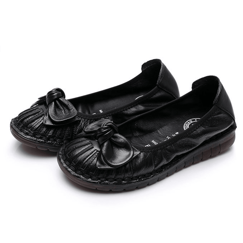 Women Bowknot Decor Comfy Non Slip Casual Loafers