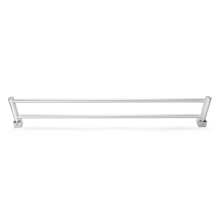 Bathroom Double Towel Rail Rack 2 Bar Space Aluminum Hanger Wall Mounted Towel Shelf Bath Rails Bars Holder