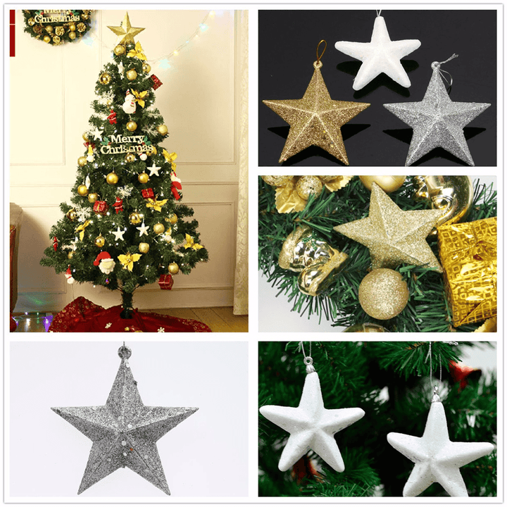 3D Shinny Glitter Star Christmas Tree Topper Xmas Decoration