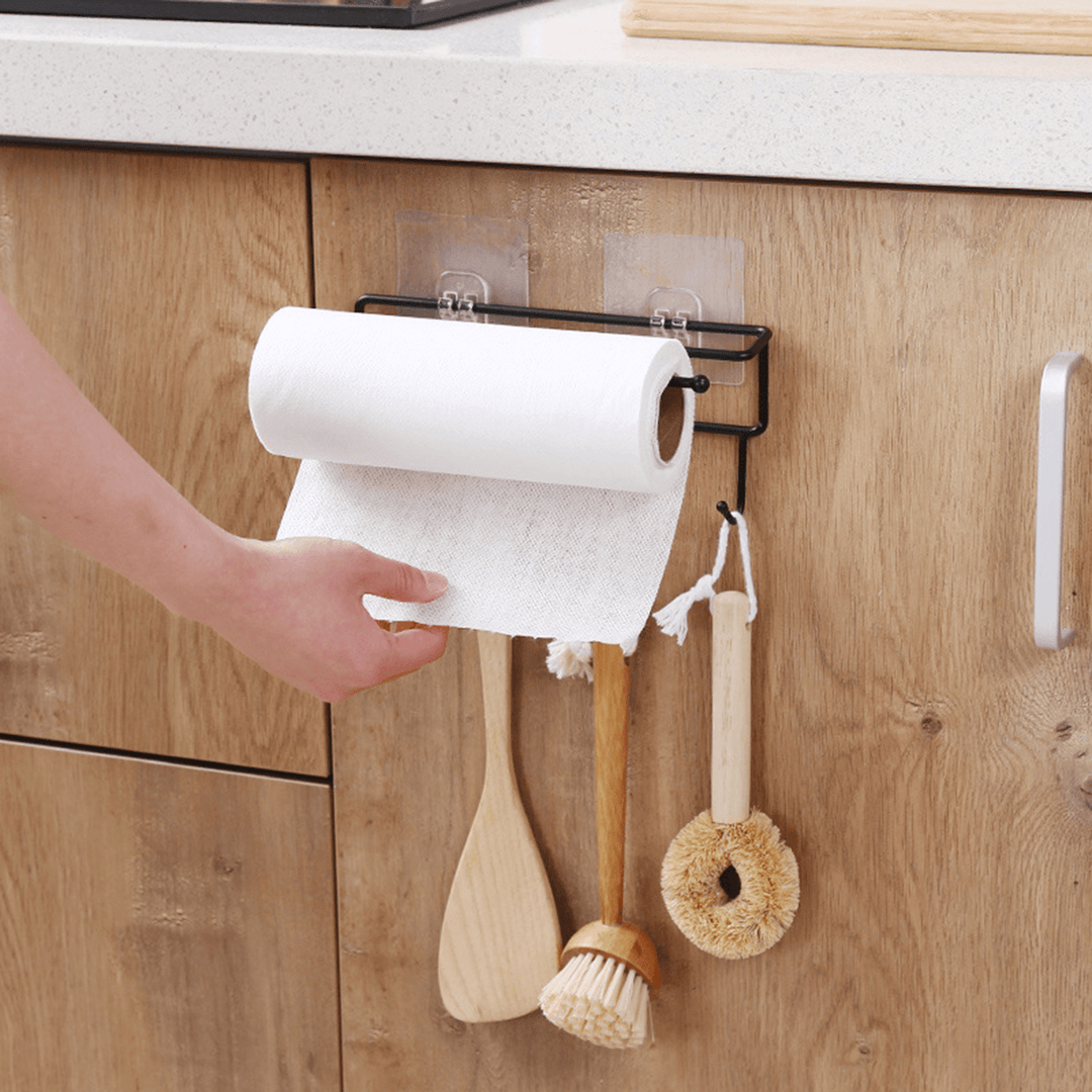 Tissue Storage Holder Towel Rack Hook Holder Kitchen Bathroom Shelf Hanging